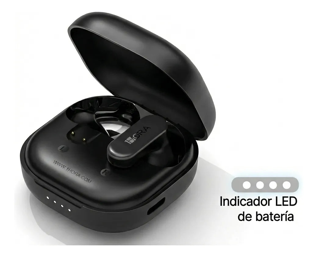 Audífonos Inalámbricos Bluetooth 1hora Aut214 Color Negro Negro