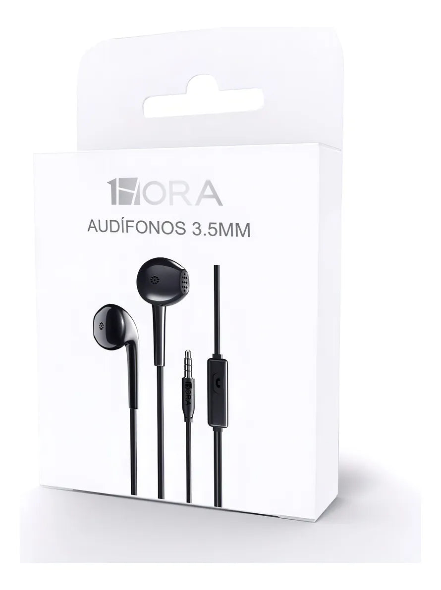 Audifonos In Ear Manos Libres 3.5mm 1hora Aut117 Color Negro
