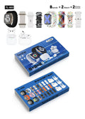 Combo Smartwatch Reloj Audifonos Negro