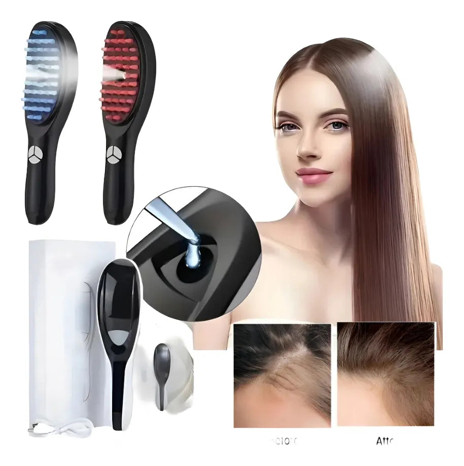 Cepillo Masajeador Capilar Crecimiento Cabello Con Vapor