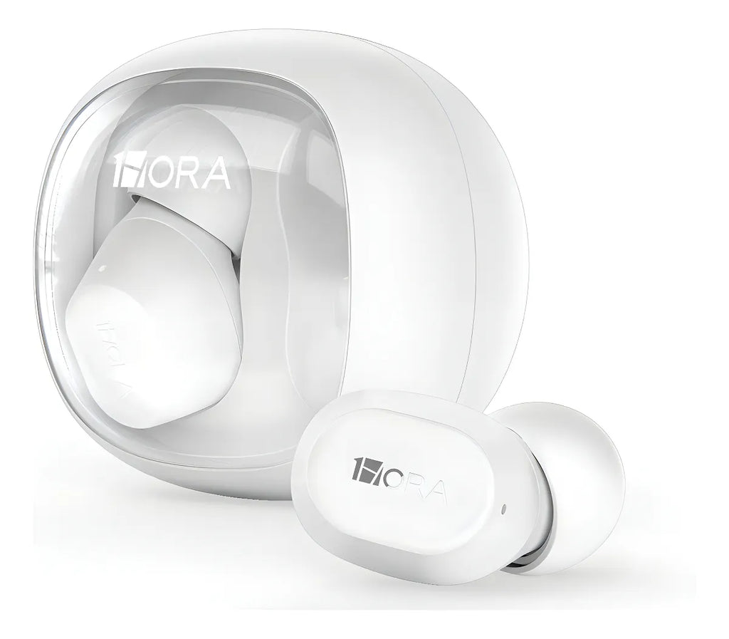 Auriculares intraurales inalámbricos Bluetooth 5.3 AUT208b de 1 hora, color blanco