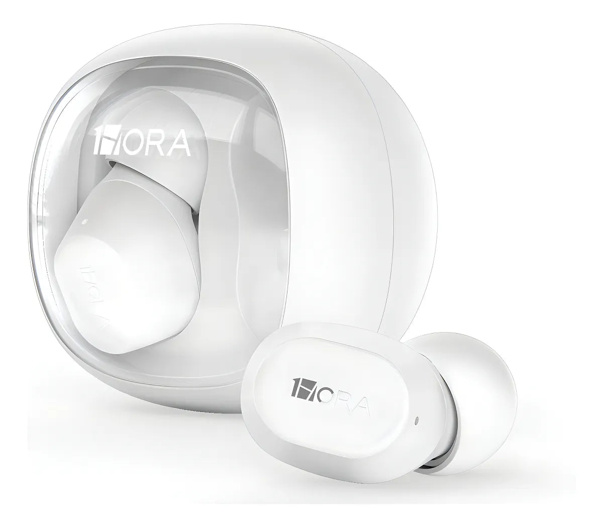 Auriculares intraurales inalámbricos Bluetooth 5.3 AUT208b de 1 hora, color blanco
