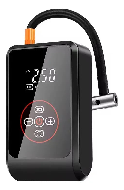 Mini Compresor Eléctrico Inalámbrico Con Pantalla Digital Negro