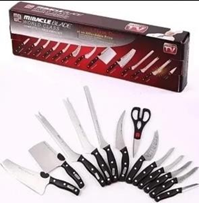 Juego Set De Cuchillos Cortes Profesionales Mibacle 13 Pz