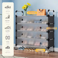 Estante Zapatos Organizador Zapatero Metálico Doble 28 Pares Negro