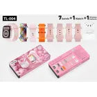 Combo Smartwatch Reloj Audifonos Rosado Rosa