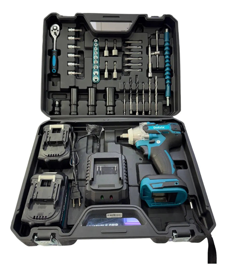 Pistola Llave De Impacto Multifuncional Azul Oscuro 48v