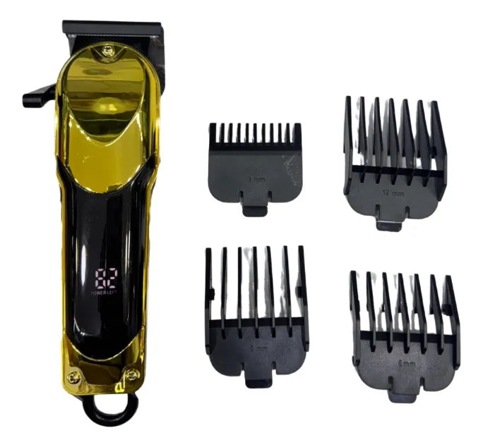 Kit Peluqueria 3 En 1 Profesional Clipper Trimmer Shaver Dorado 110v