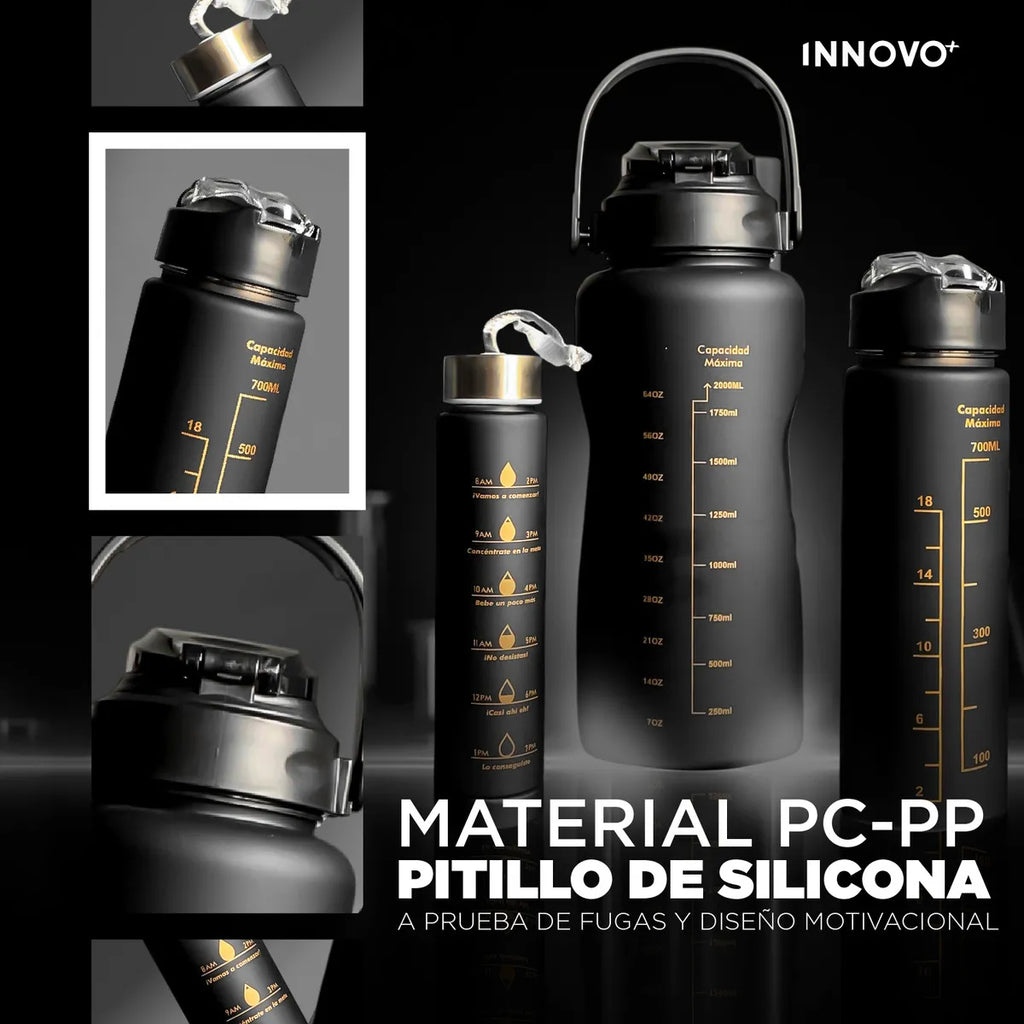 Termo Botilito Plastico Libre Bpa 3 En 1 Fit 2 Litros / 1 Litro / 330m
