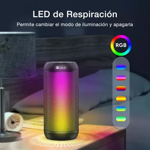 Parlante Bluetooth Portátil 1Hora BOC242 FM Bocina con Luces