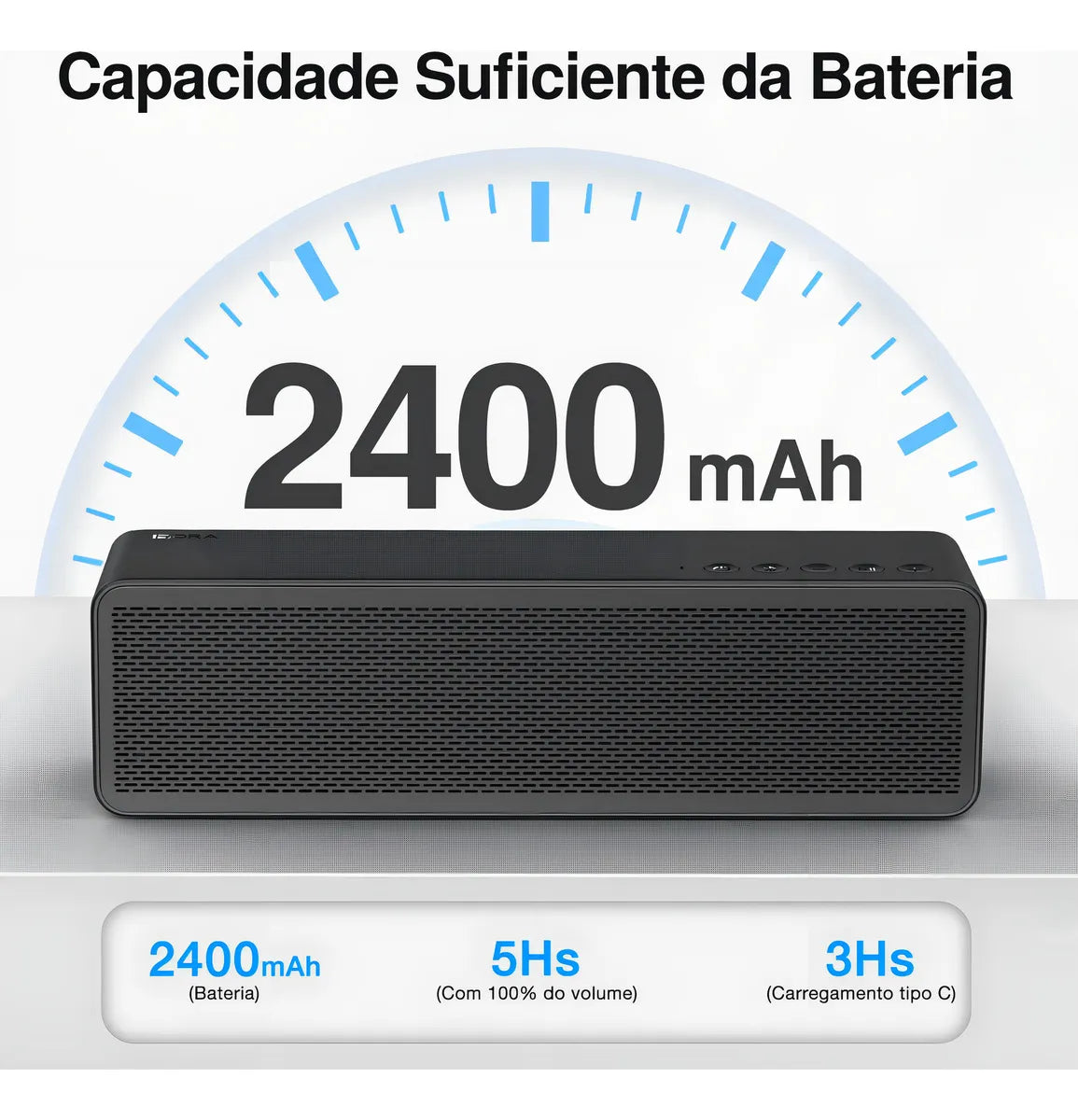 Parlante Bluetooth 1HORA 20w Bocina con Bajos Profundos, Altavoz Inalámbrico
