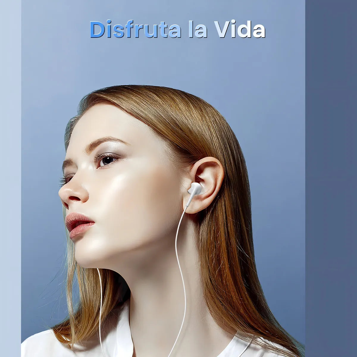 Audífonos In-ear Manos Libres Alámbrico Tipo Usb C Aut124 Color Blanco