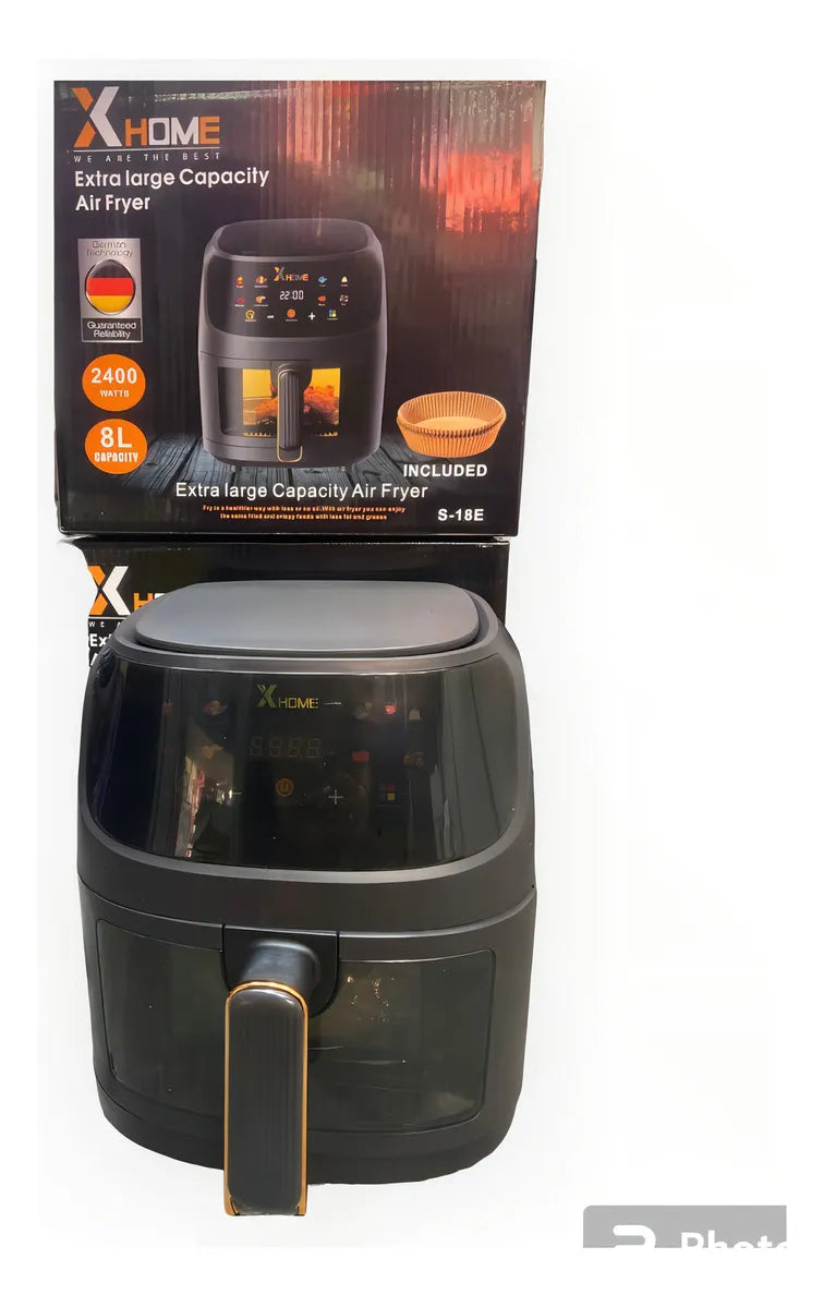 Freidora de Aire Digital X-Home XF-228D 10 LT Negra Antiadherente Pantalla Táctil