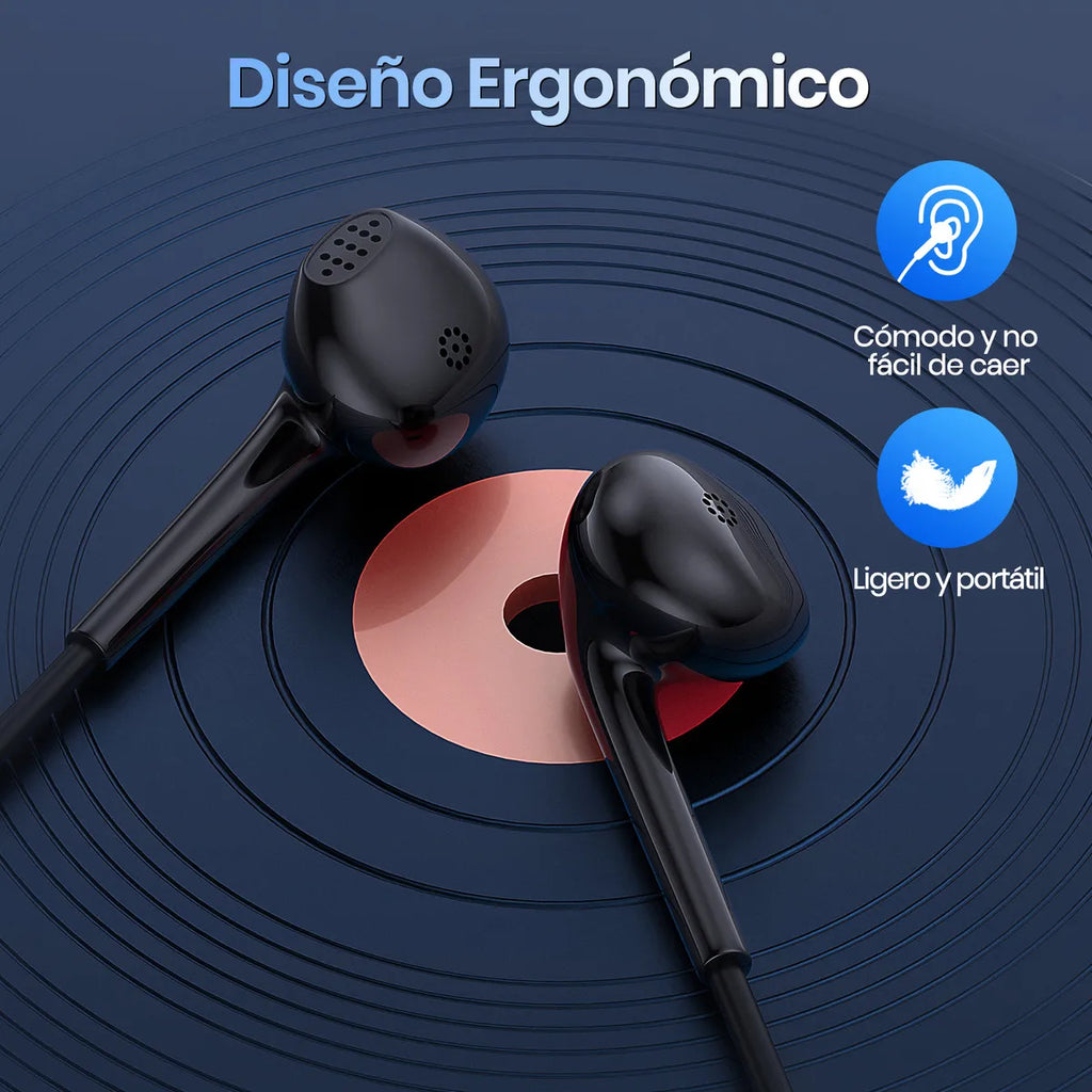 Audifonos In Ear Manos Libres 3.5mm 1hora Aut117 Color Negro