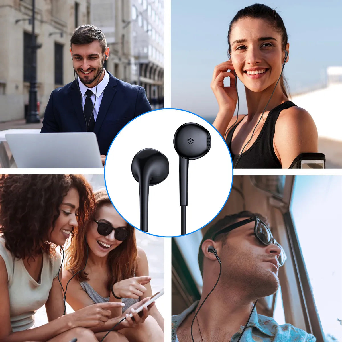 Audifonos In Ear Manos Libres 3.5mm 1hora Aut117 Color Negro