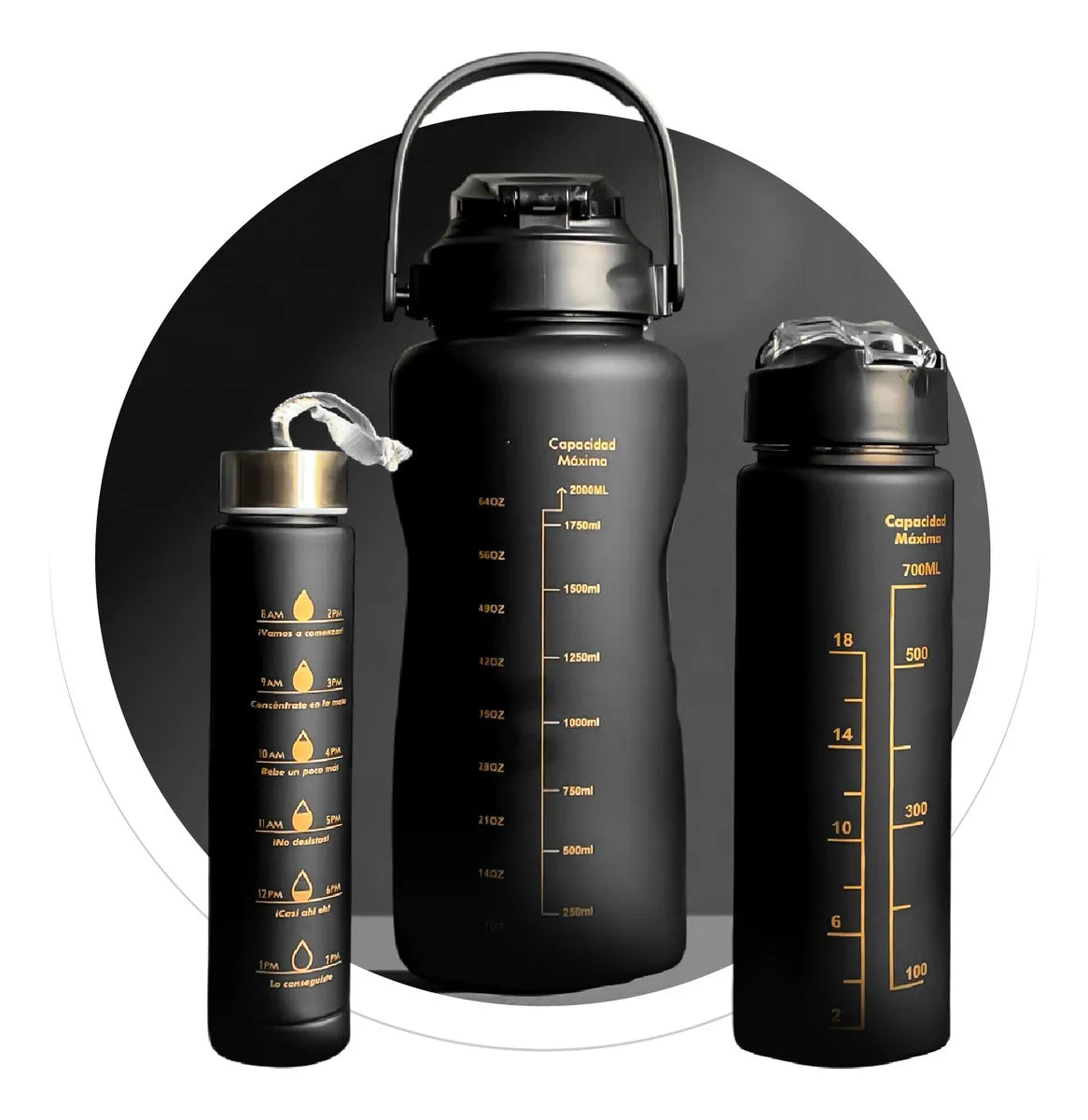 Termo Botilito Plastico Libre Bpa 3 En 1 Fit 2 Litros / 1 Litro / 330m