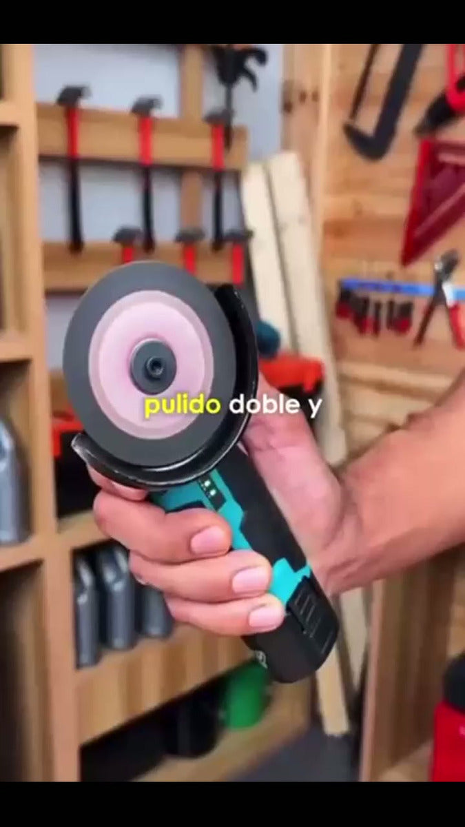 Mini Pulidora Angular Inalambrica Con Doble Bateria