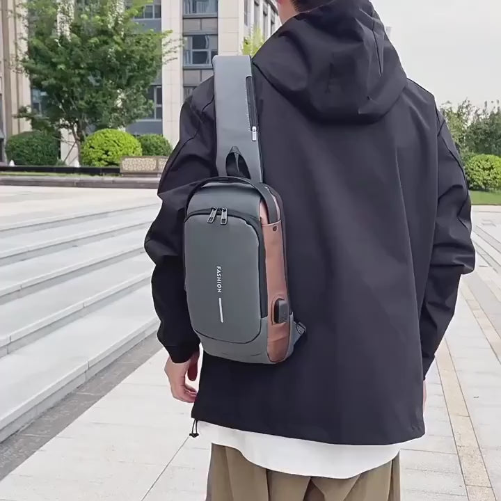 Morral Antirrobo Maleta Impermeable Bolso Cruzado Puerto Usb