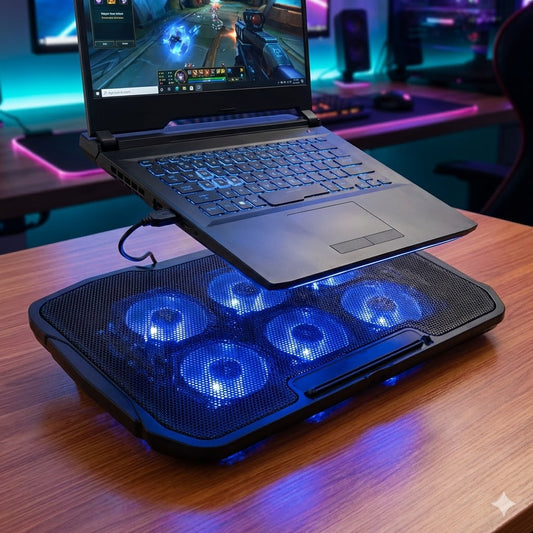 Base Refrigerante Portátil 6 Ventiladores